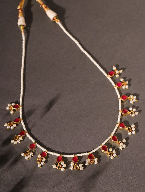 Women Gold Slip On Brass Necklace - Image 2
