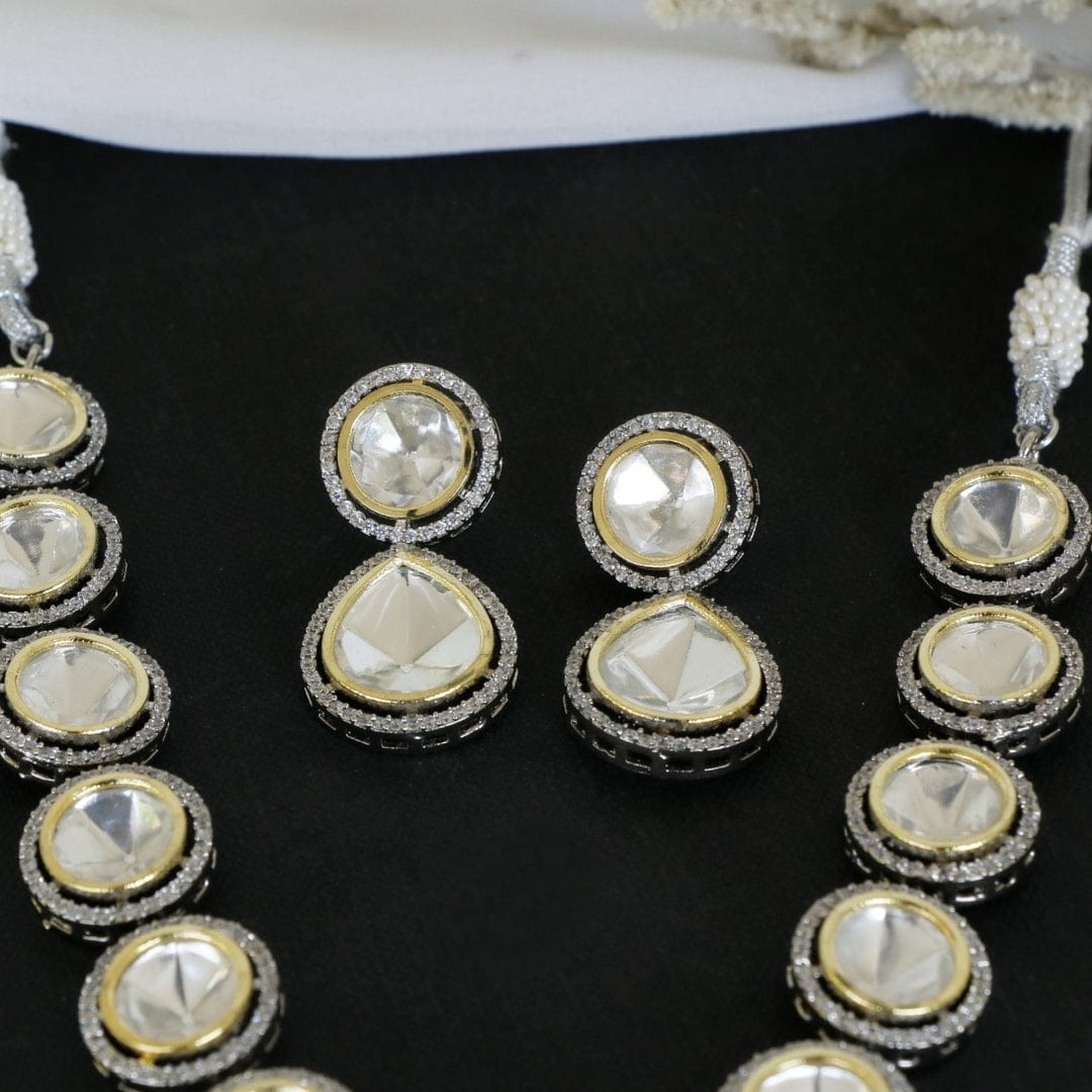 Polki Stone Work Neckpiece - Image 3