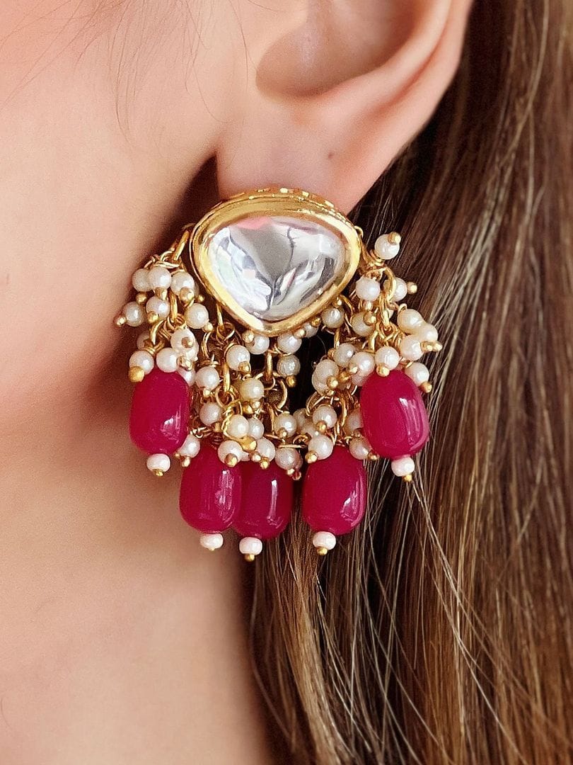 Gold-Plated Classic Drop Earrings - Image 2