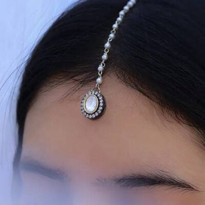 Indian Polki Maangtikka | Pearls Mang Tikka/Gold-Plated Maang Tikka | Bridal Maangtikka, Matha Patti, Nethi Chutti | wedding jewelry