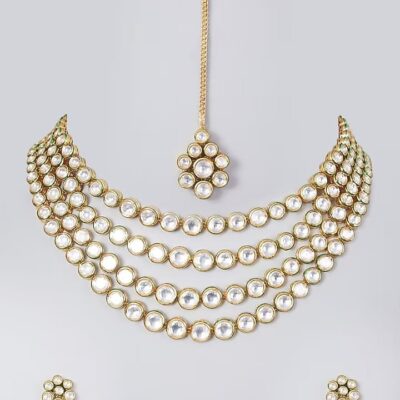 38Kundan Necklace Set/Elegant Kundan Jewellery/ Kundan Jewellery set/Fashion Necklace Set/Kundan Haar For Women And Girls/ Gift