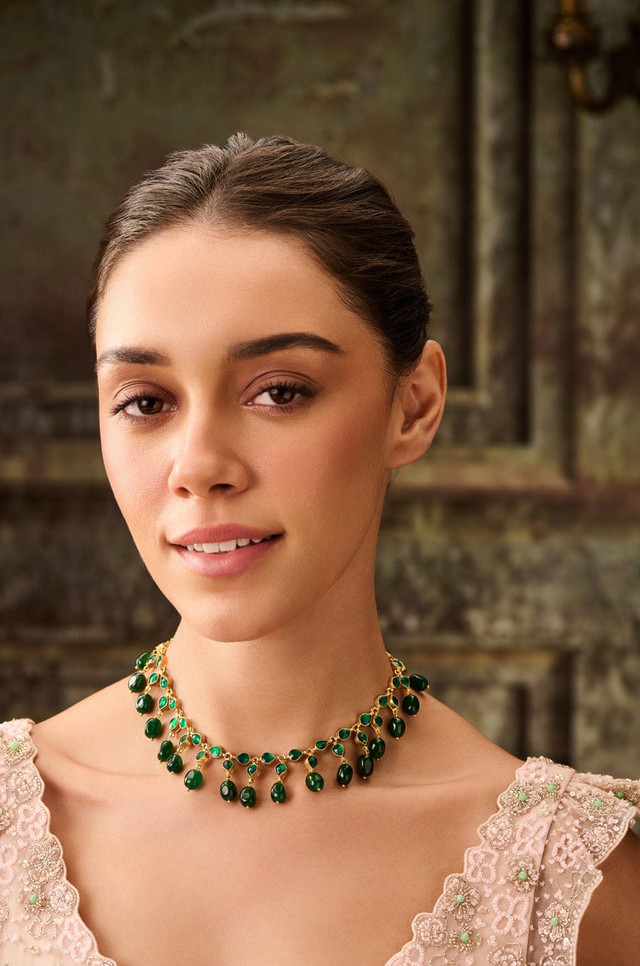 Green Kundan Necklace - Image 2