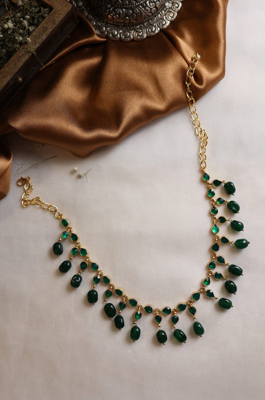 Green Kundan Necklace - Image 3