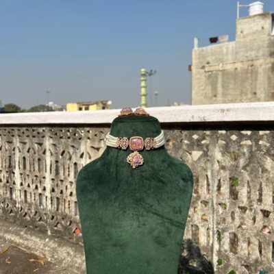 Sabyasachi Inspired Premium Victorian Uncut Faux Moissanite Polki Choker