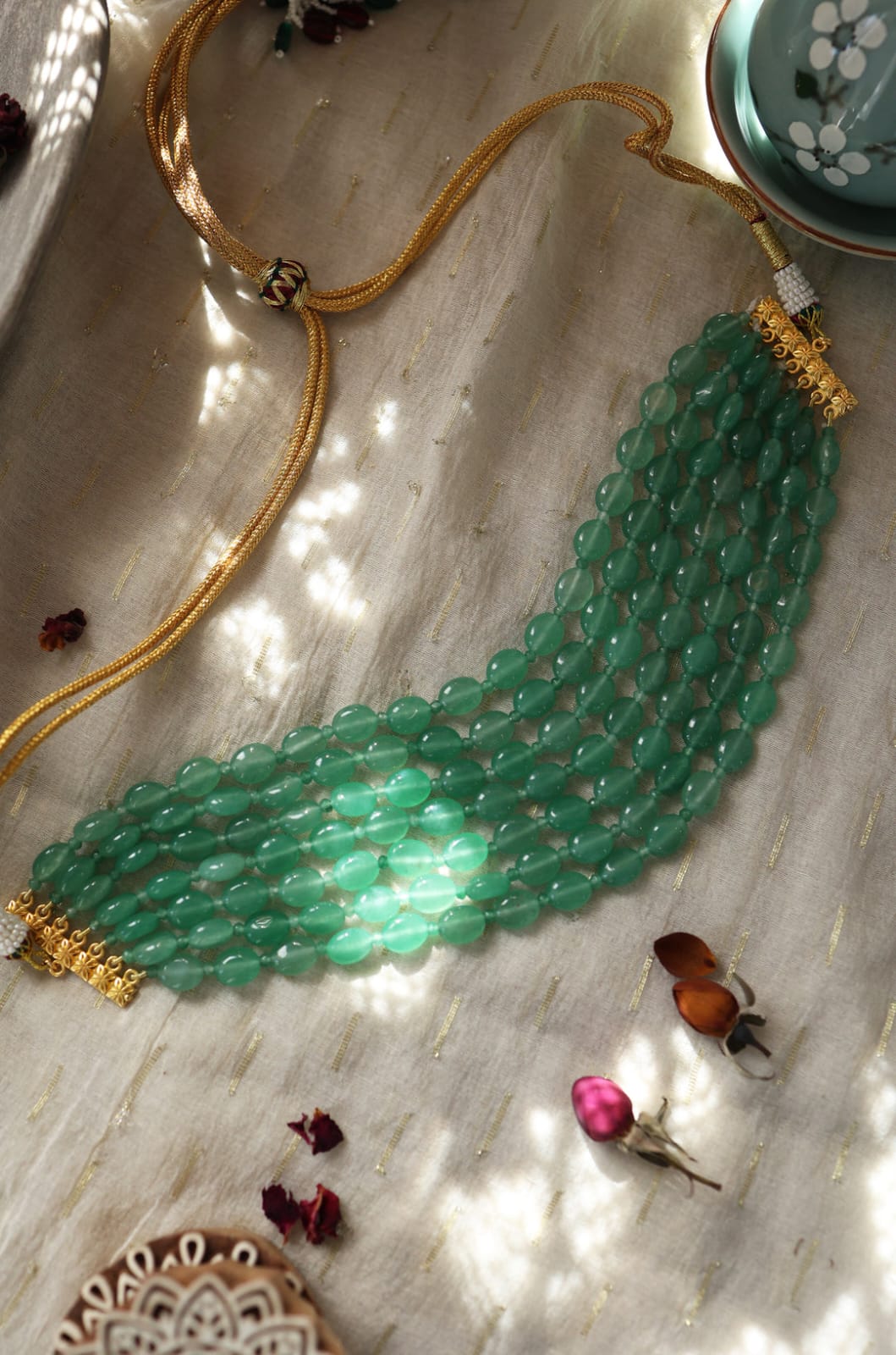 Green Beaded Choker