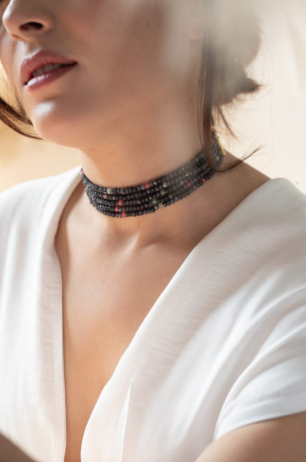 Gray Onyx Beads Choker - Image 2