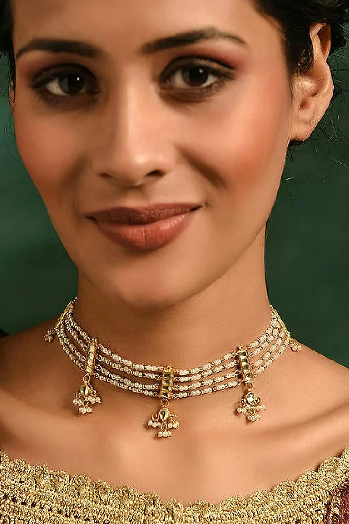 Women Gold Flexi Alloy Necklace - Image 3