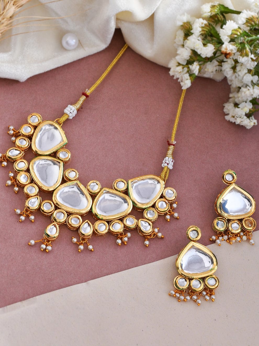 Pearl Kundan Jewellery Sets