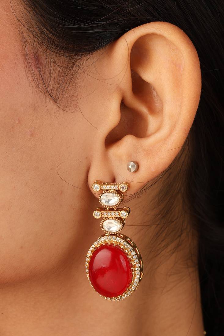 Sabyasachi Inspired Victorian Polki Necklace - Image 3