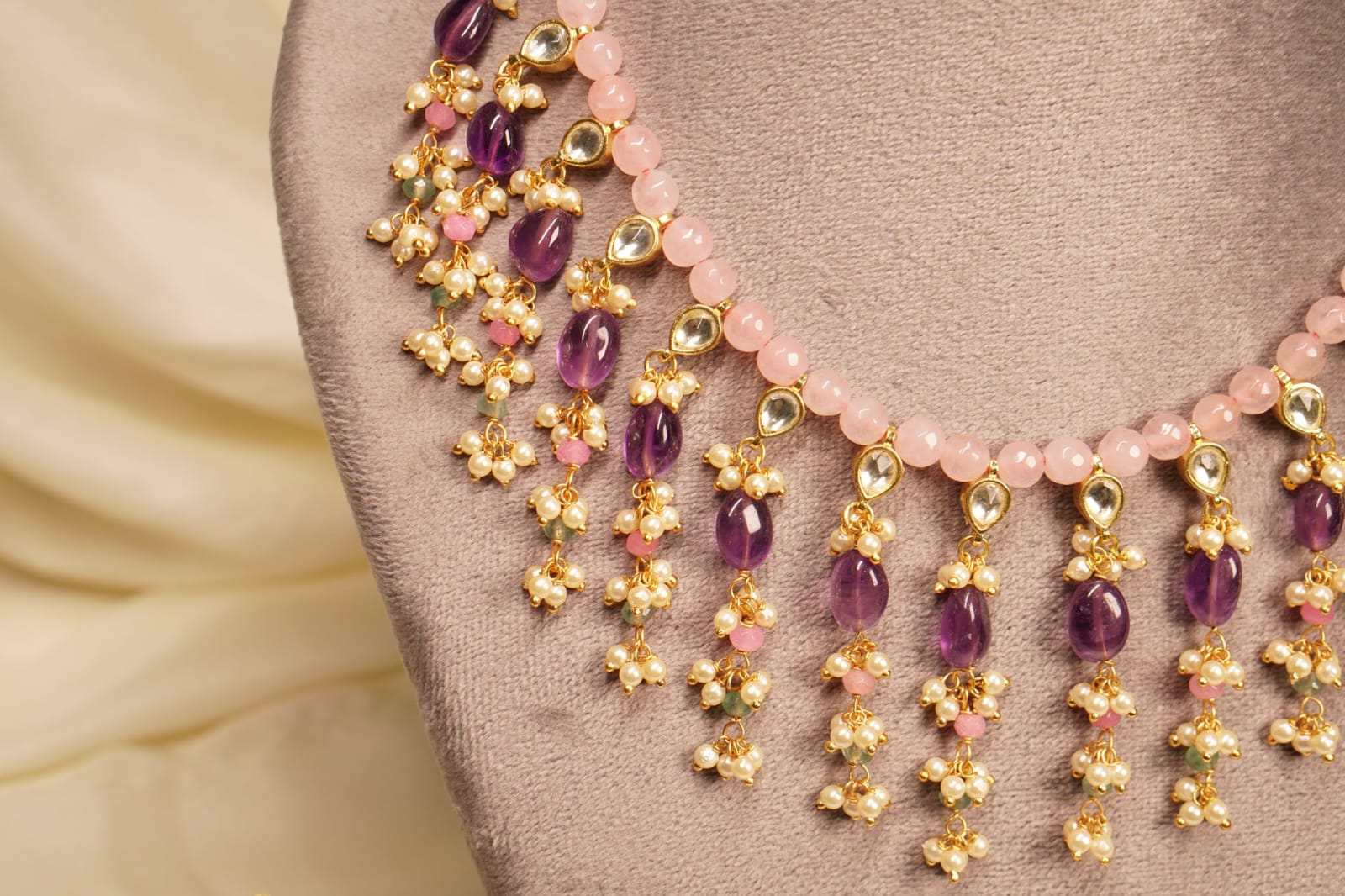 Purple Handmade Necklace - Image 3