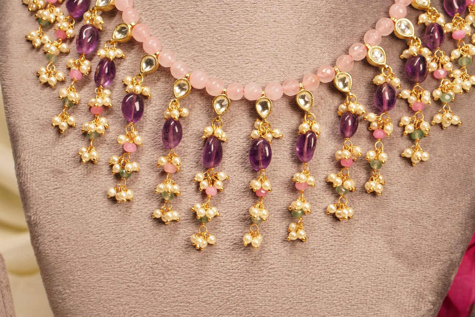 Purple Handmade Necklace - Image 4