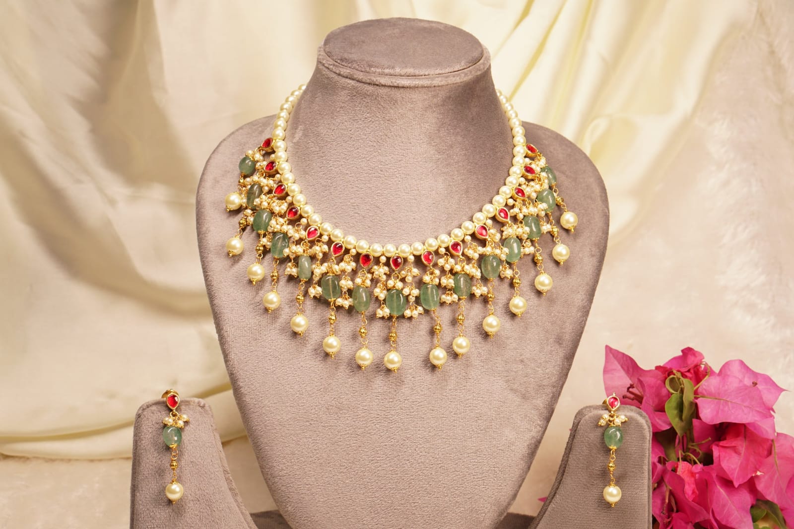 Red & Green Handmade Necklace
