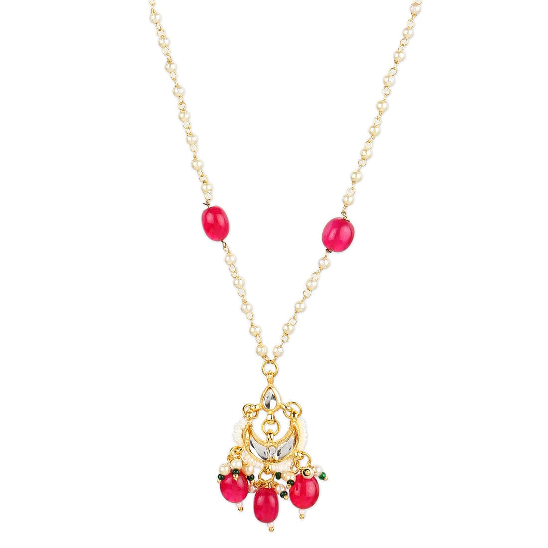 Pearl With Red Beads Necklace - Image 4