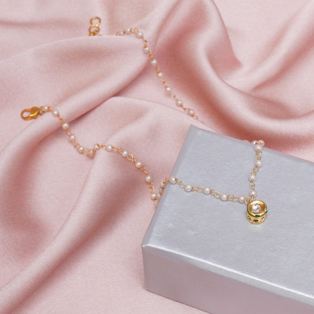 Gold Plated Kundan Pearl Necklace