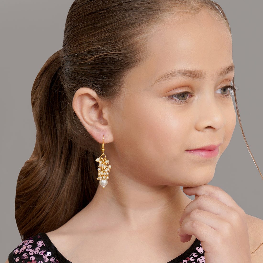 Gold Plated Pearl Earring - Image 2