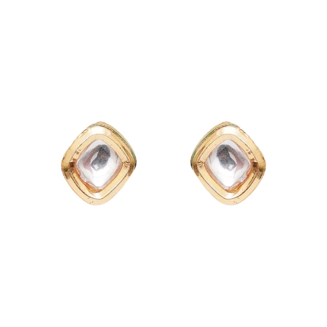 Gold Plated Kundan Stud - Image 3