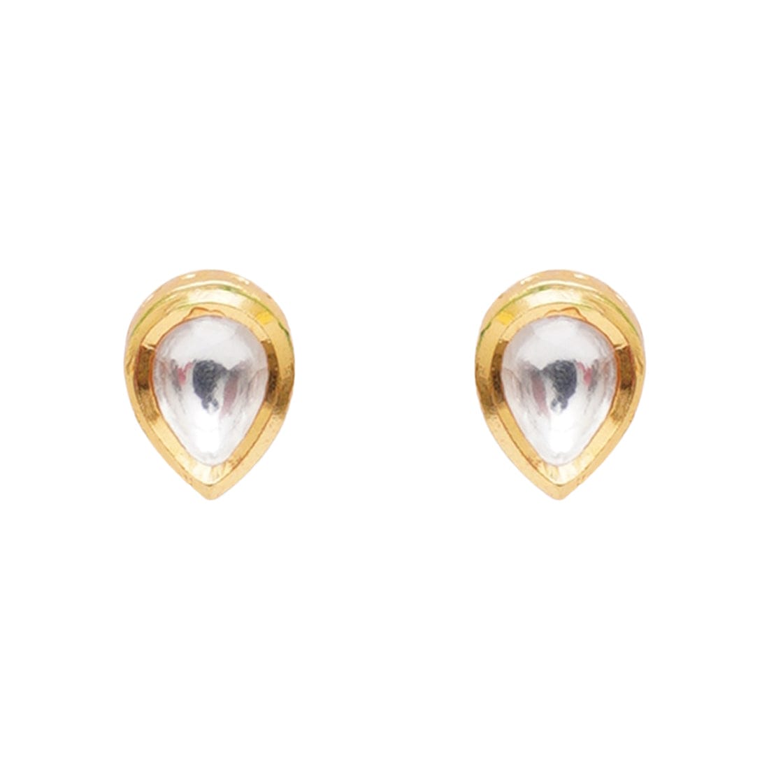 Gold Plated Kundan Stud - Image 3