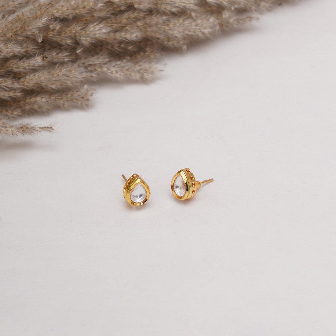 Gold Plated Kundan Stud
