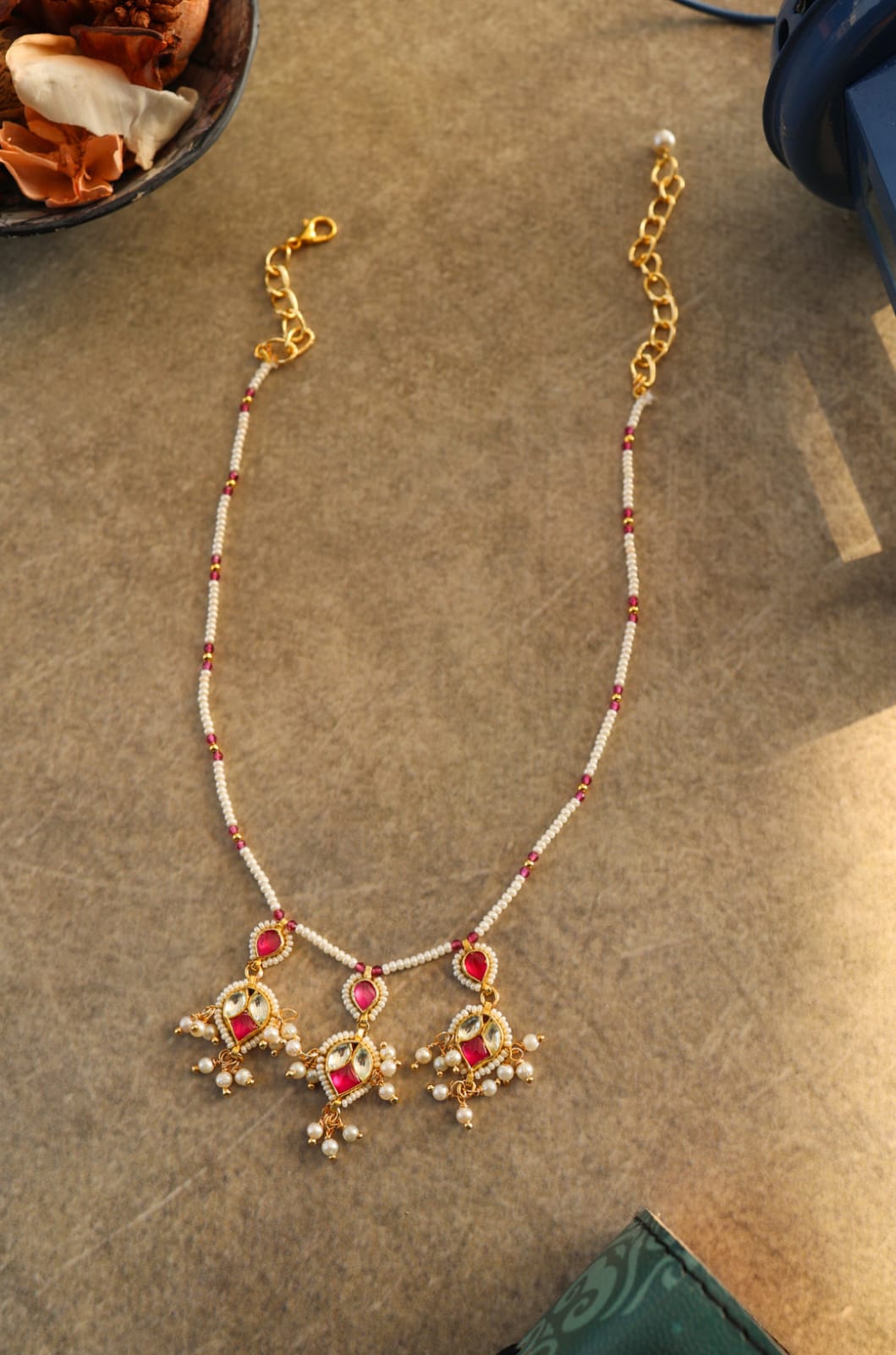 Kundan Pendant Necklace - Image 3
