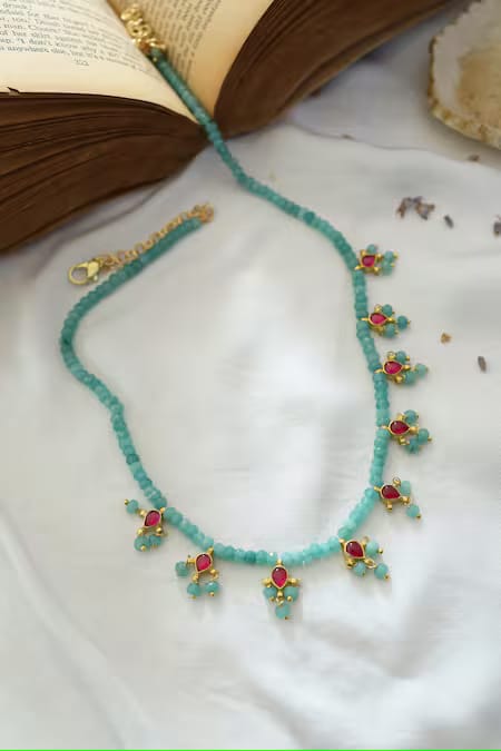 Green Onyx Kundan Studded Choker