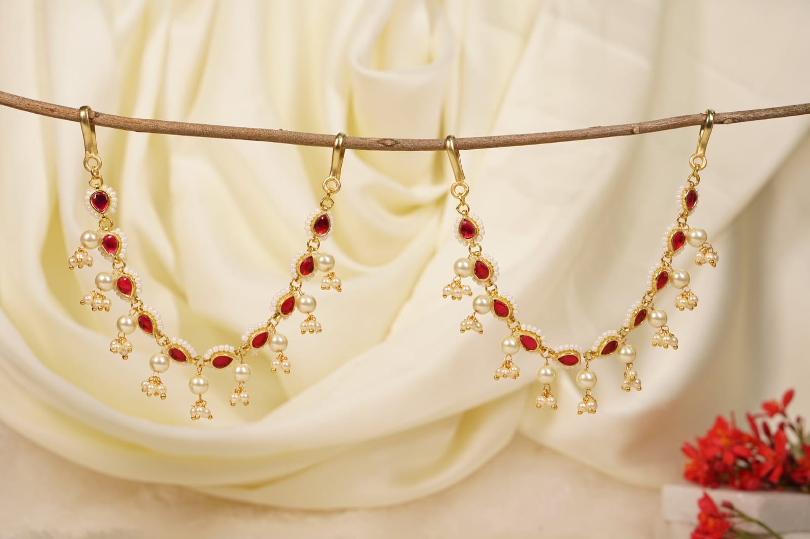 Gold Finish Ear Chain - Image 3
