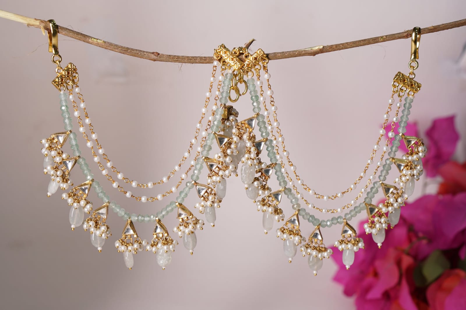 Gold Finish Ear Chain