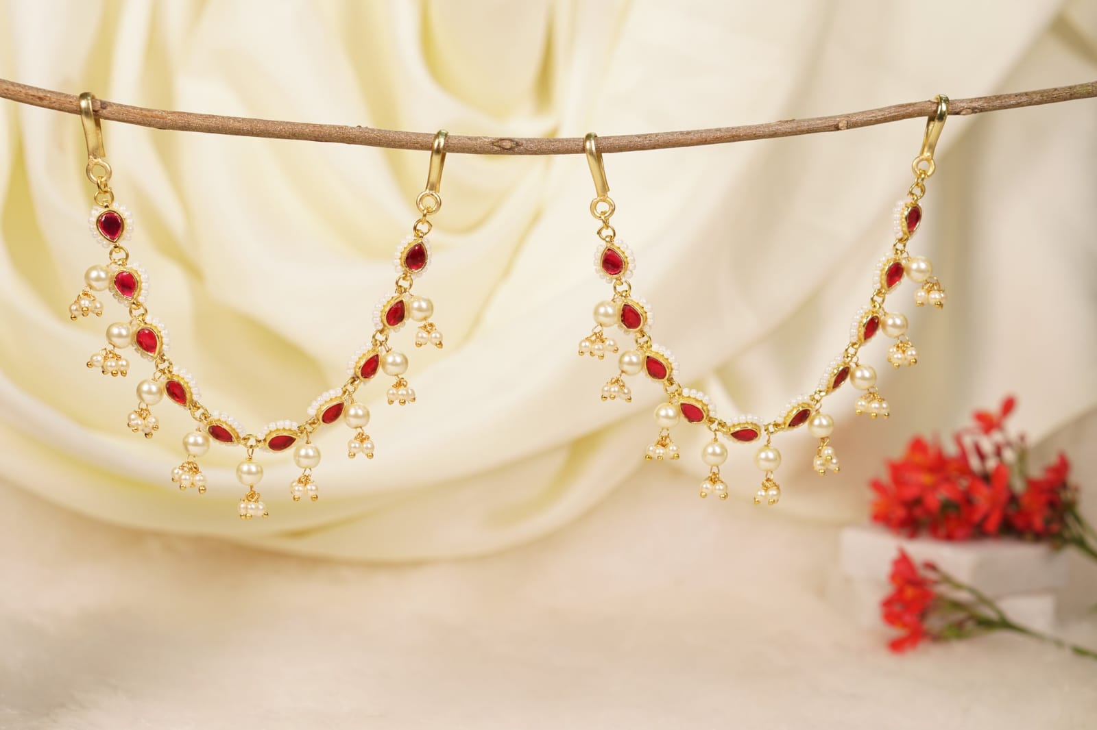 Gold Finish Ear Chain - Image 2