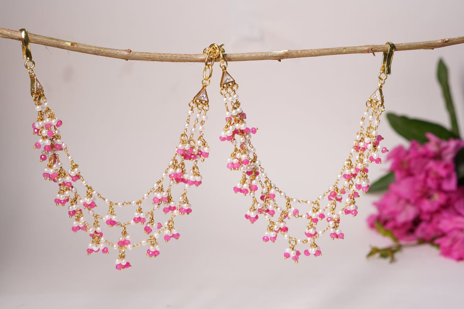 Gold Finish Ear Chain - Image 2