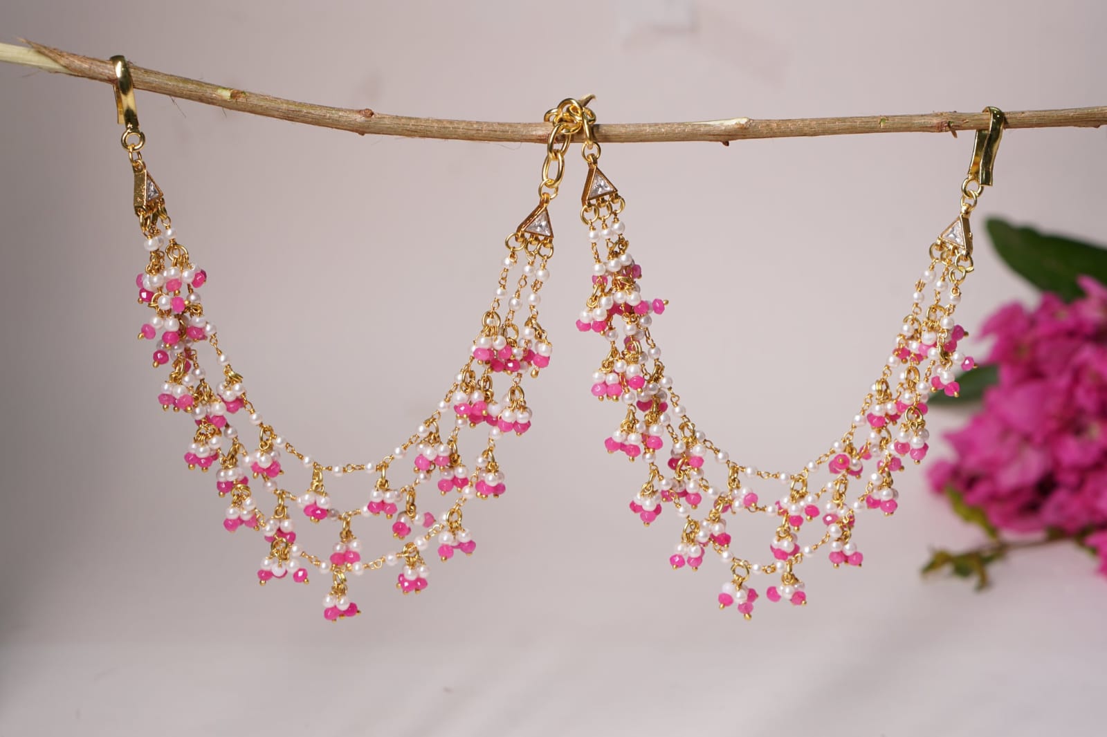 Gold Finish Ear Chain