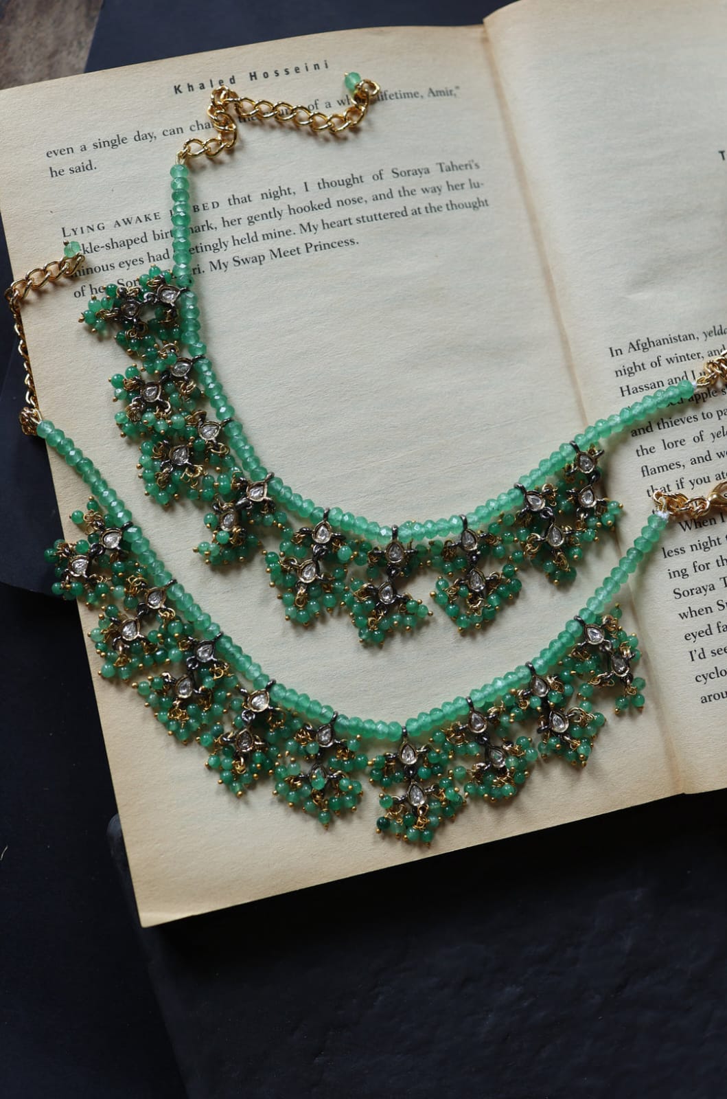 Green Kundan Anklets - Image 2