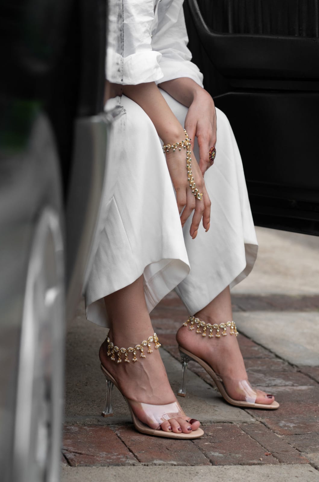 Paachi kundan Anklets - Image 2