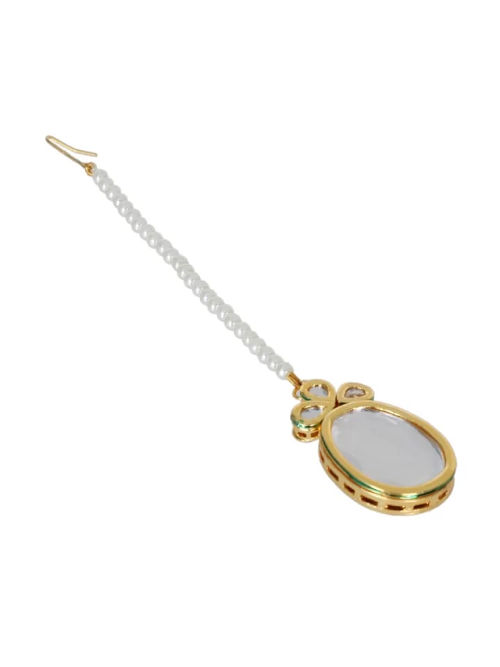 Gold Plated Kundan Big Maang Tika - Image 3