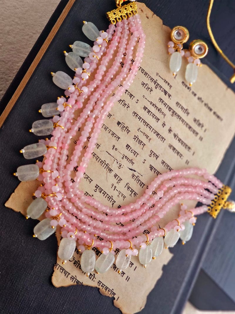 Pastel Pink Onyx Necklace - Image 2