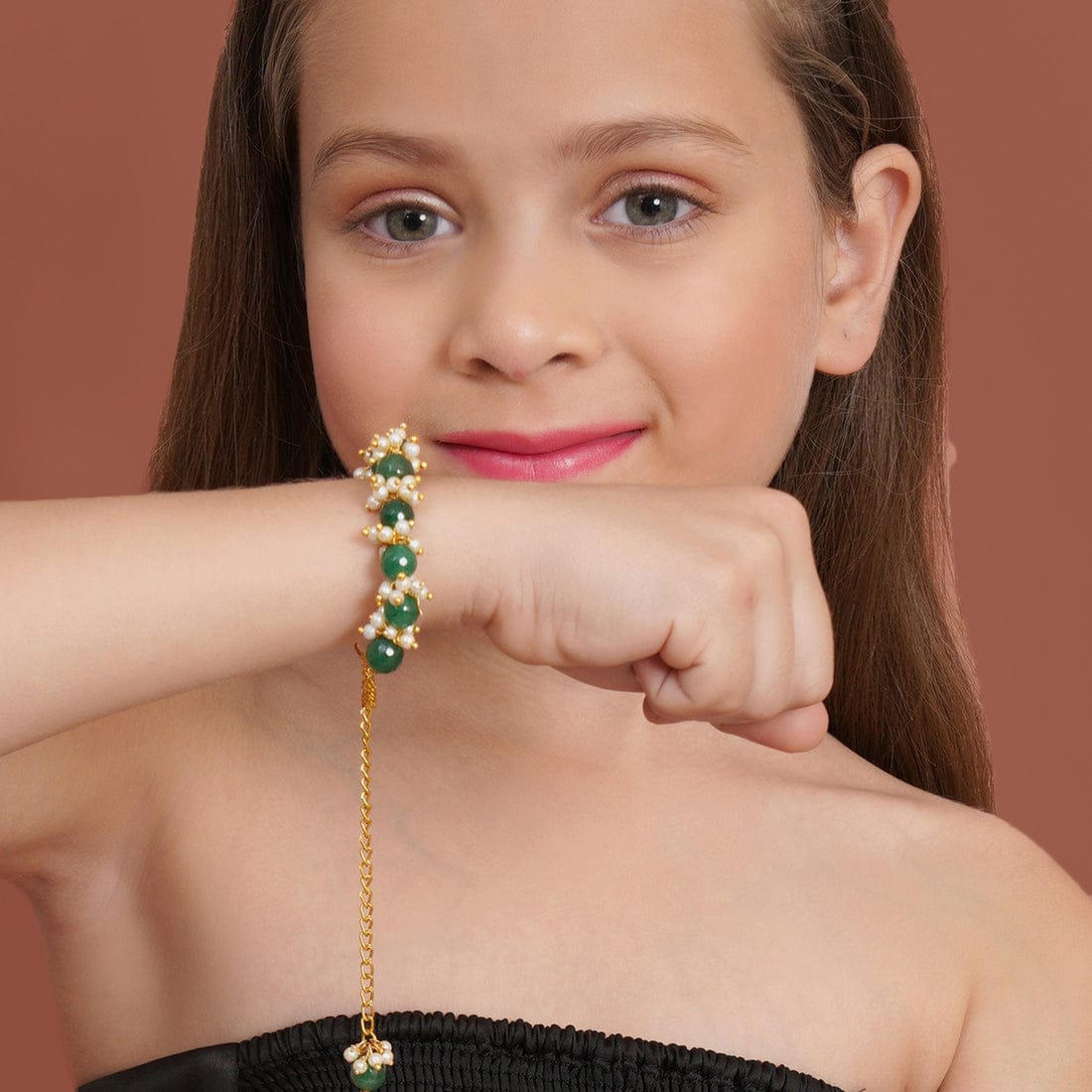 Green Beads Bracelet For Kids - Image 2
