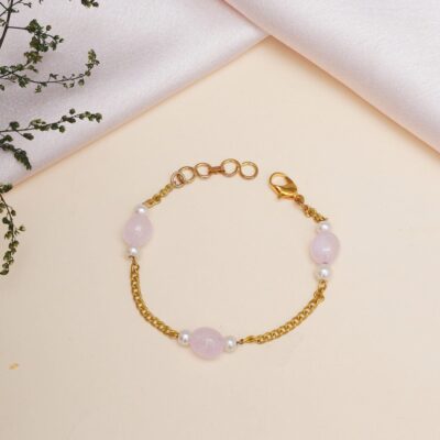 Pink Beads Bracelet For Kids