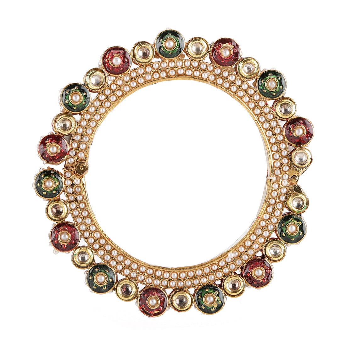 Beautiful Rajwadi Jadau Kundan Bangle Kada (Copy) - Image 4