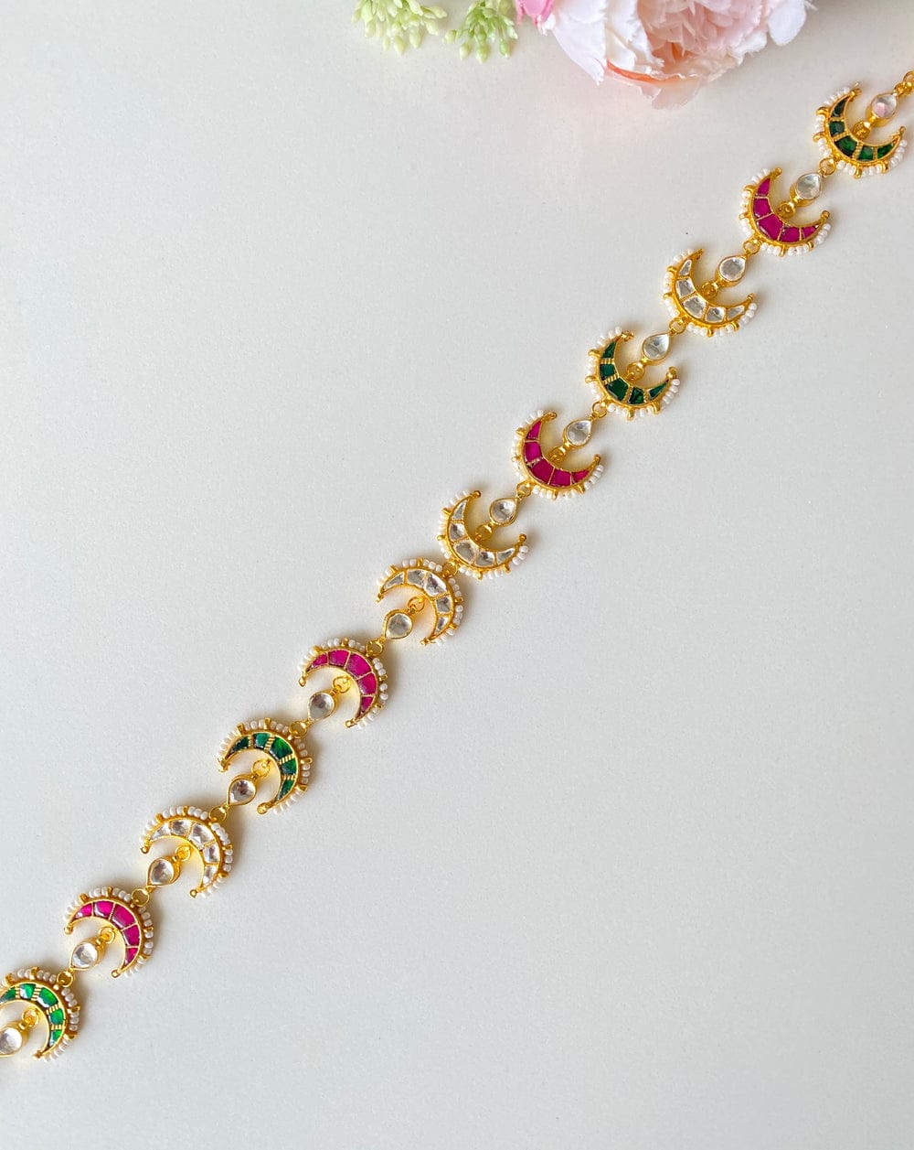 Green Chaand Embellished Sheeshphool - Image 3