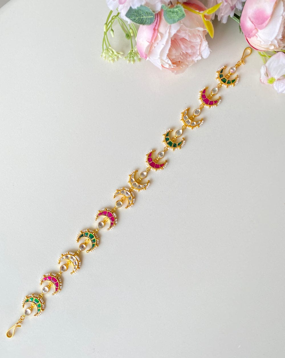 Green Chaand Embellished Sheeshphool