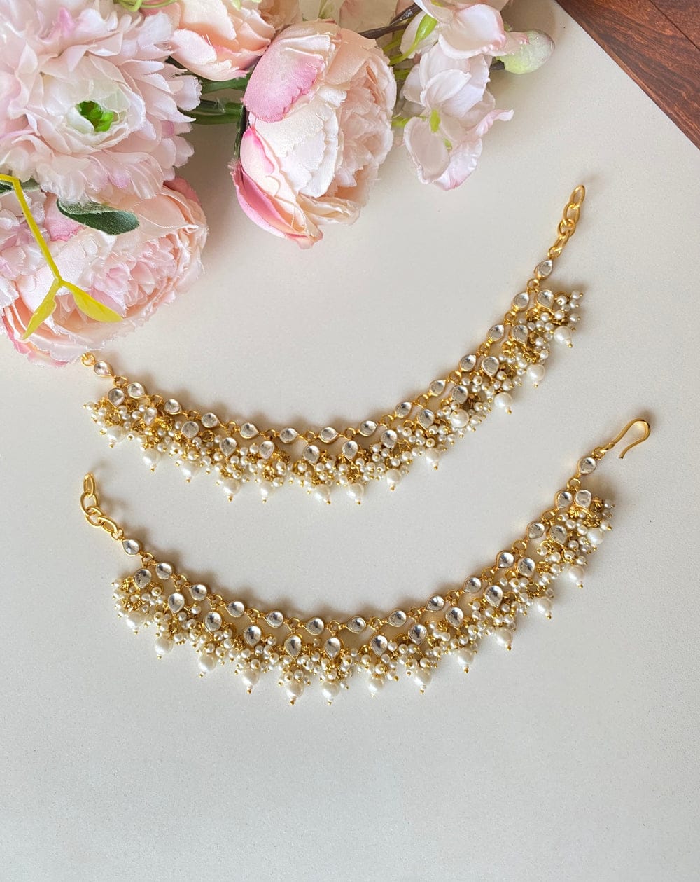 Gold plated Kundan Payal - Image 2