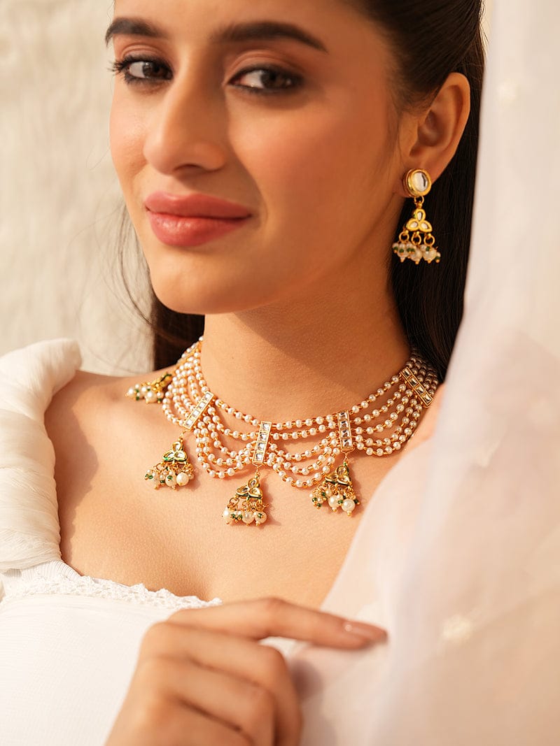 Pearl beads necklace set - Image 2