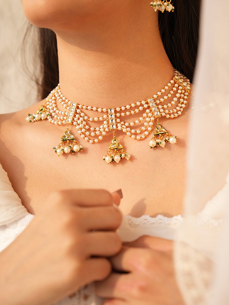 Pearl beads necklace set - Image 3