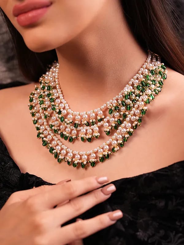 Beaded Layered Necklace - Image 5