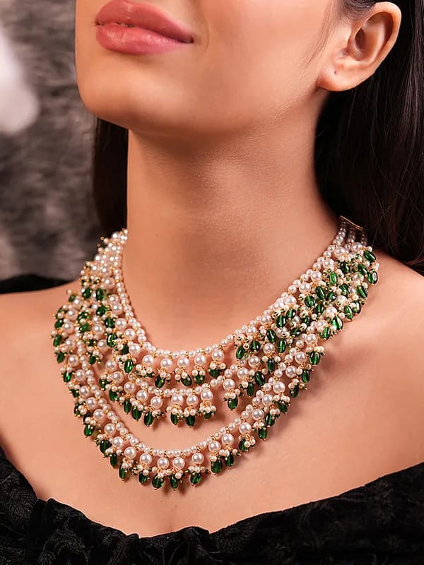 Beaded Layered Necklace - Image 3