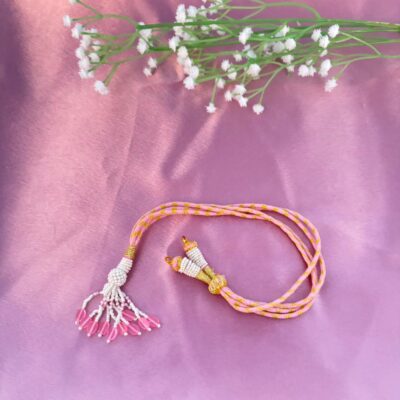Adjustable Pink Silk Thread Necklace Cord
