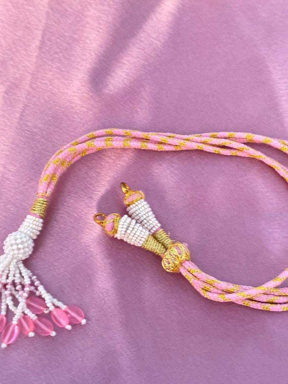 Adjustable Pink Silk Thread Necklace Cord - Image 2