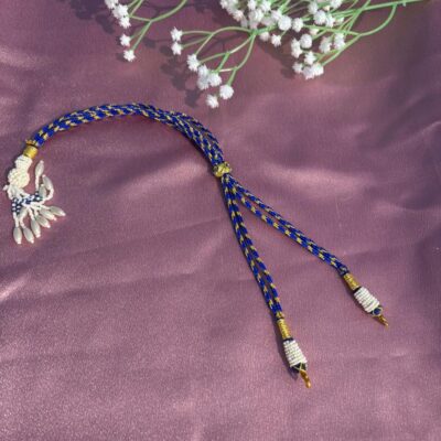 Adjustable Blue Silk Thread Necklace Cord