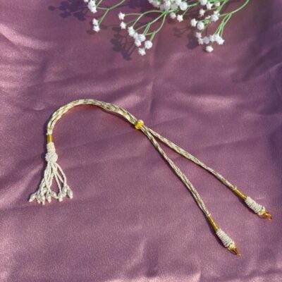 Adjustable White Silk Thread Necklace Cord