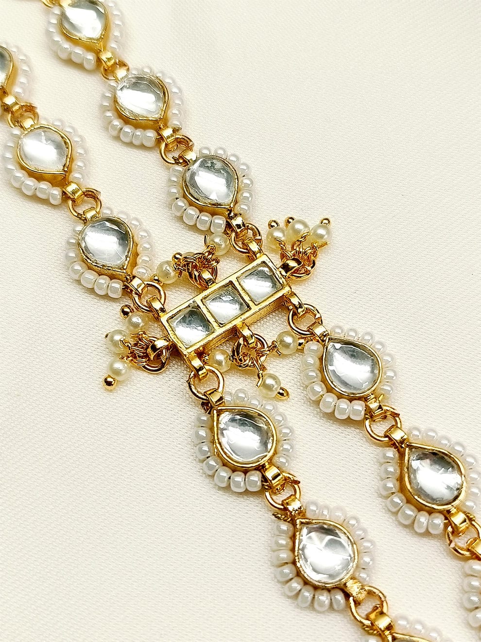 Gold Finish Kundan Polki Sheeshphool - Image 2