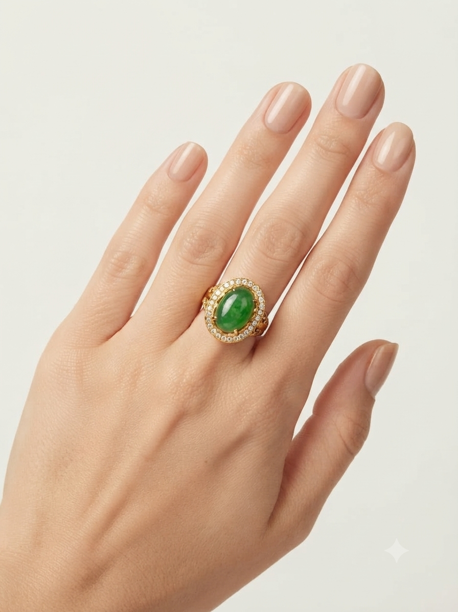 Emerald Green Statement Ring