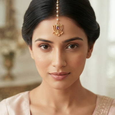 Handcrafted Kundan Maang Tikka